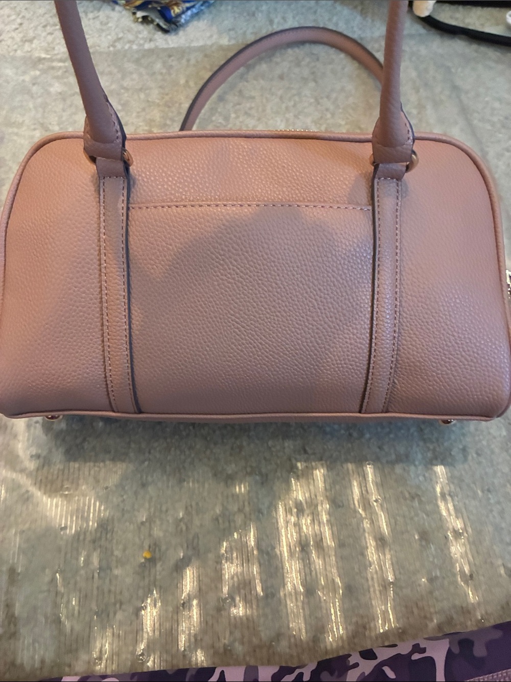 Nanette Lepore Blush Taupe Pebbled Leather Shoulder Bag - Picture 5 of 7